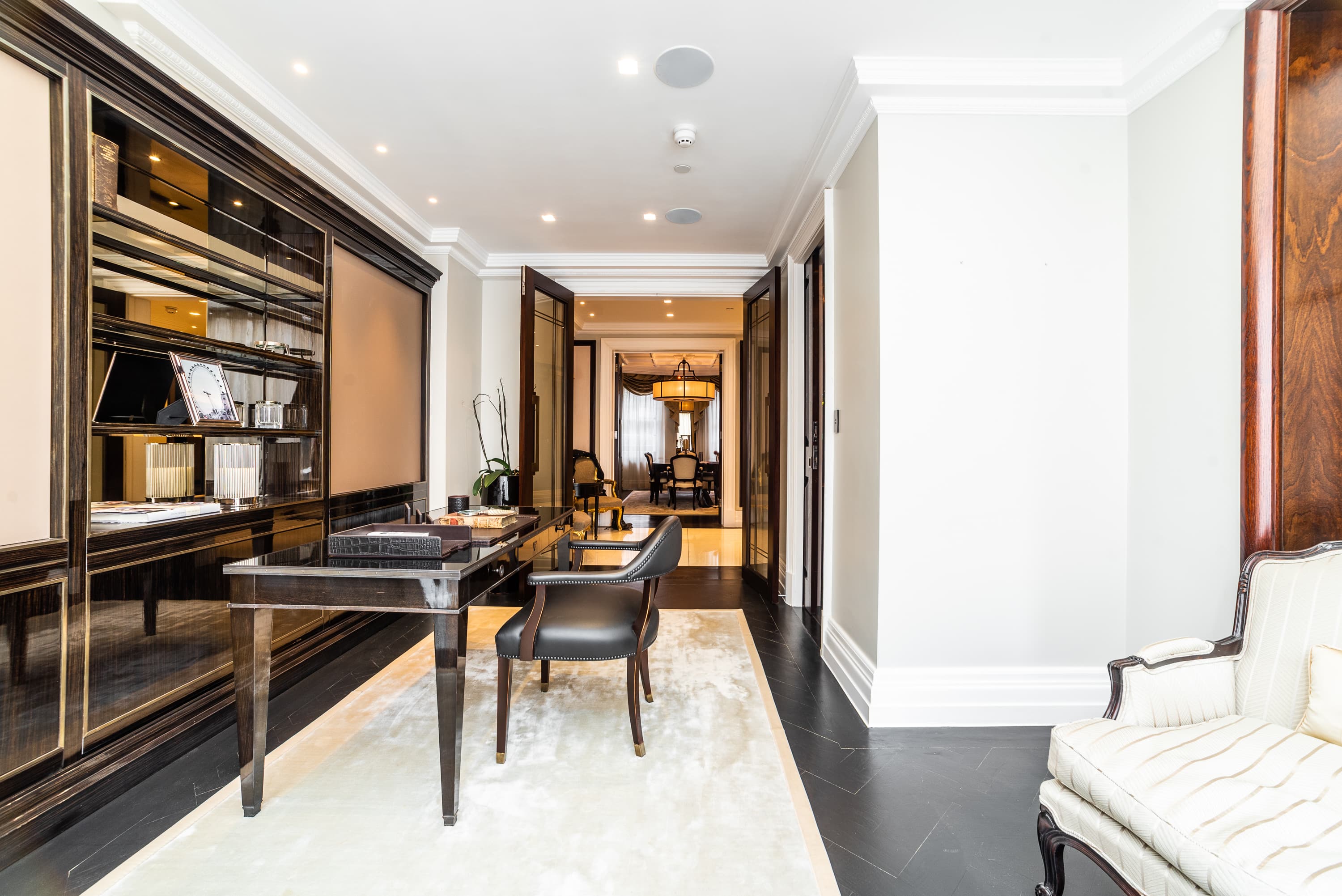 Private study with bespoke cabinetry
