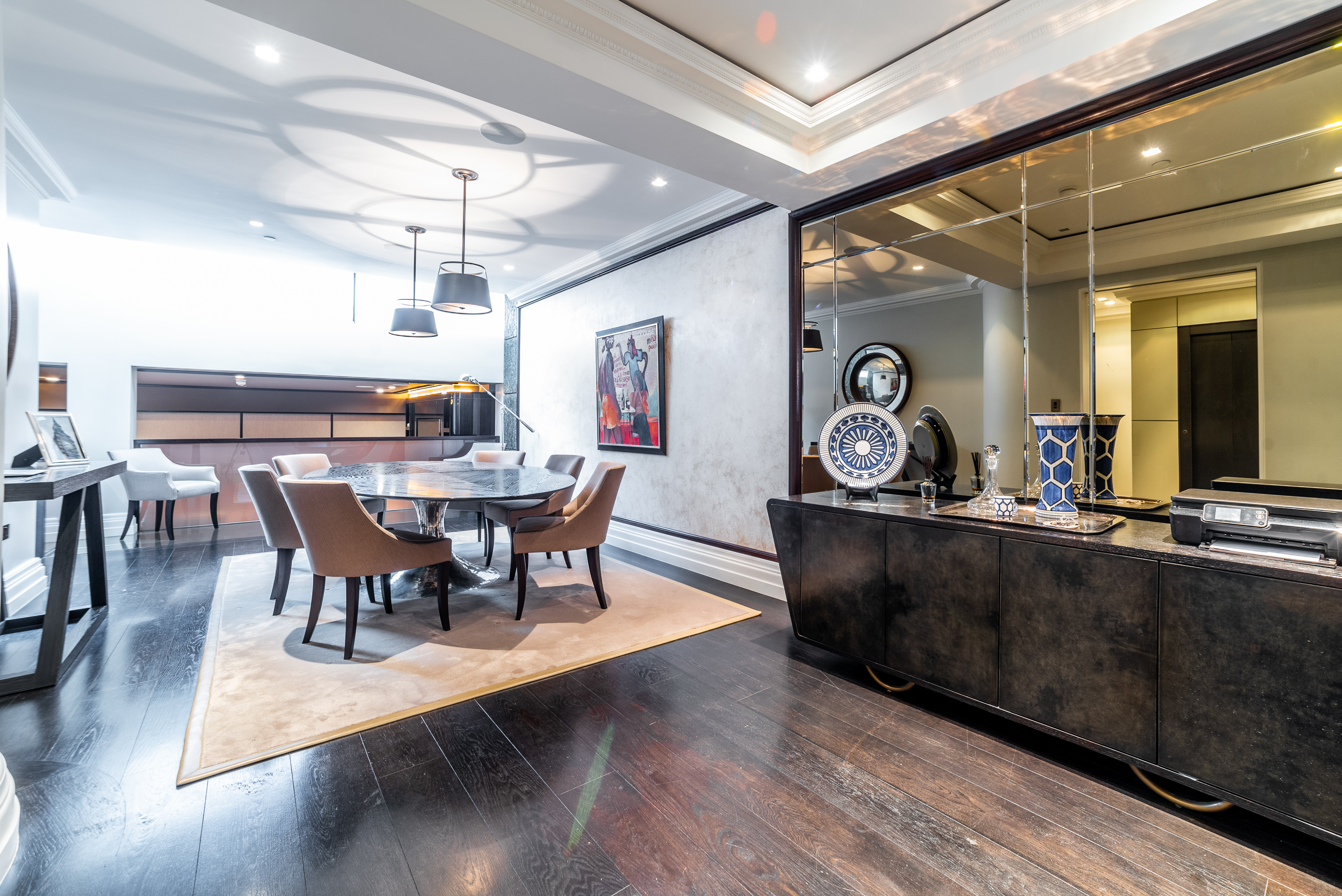 Open-plan dining area
