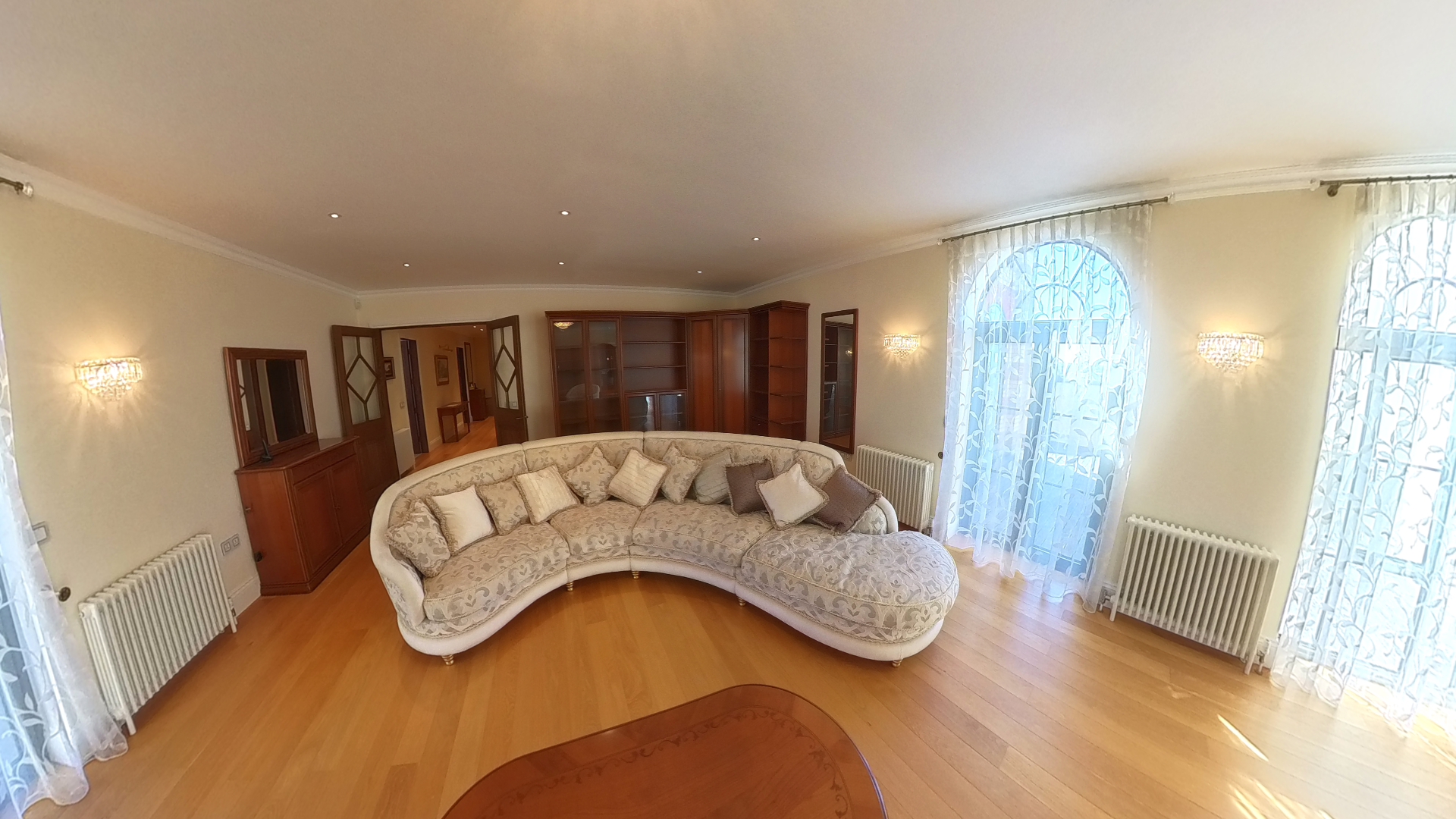 Spacious lounge room with natural light